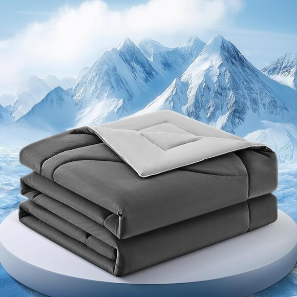 Double-Sided King Cooling Blanket - 360° Airflow for Hot Sleepers 108''x90''